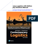 Instant Download Contemporary Logistics 12th Edition Murphy Solutions Manual PDF Full Chapter