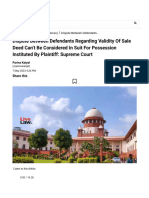 Dispute Between Defendants Regarding Validity of Sale Deed Can't Be Considered in Suit For Possession Instituted by Plaintiff - Supreme Court