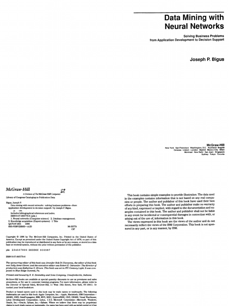 Data mining with neural networks solving business problems from