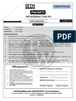 PWSMTS Full Test - 01 - Test Paper