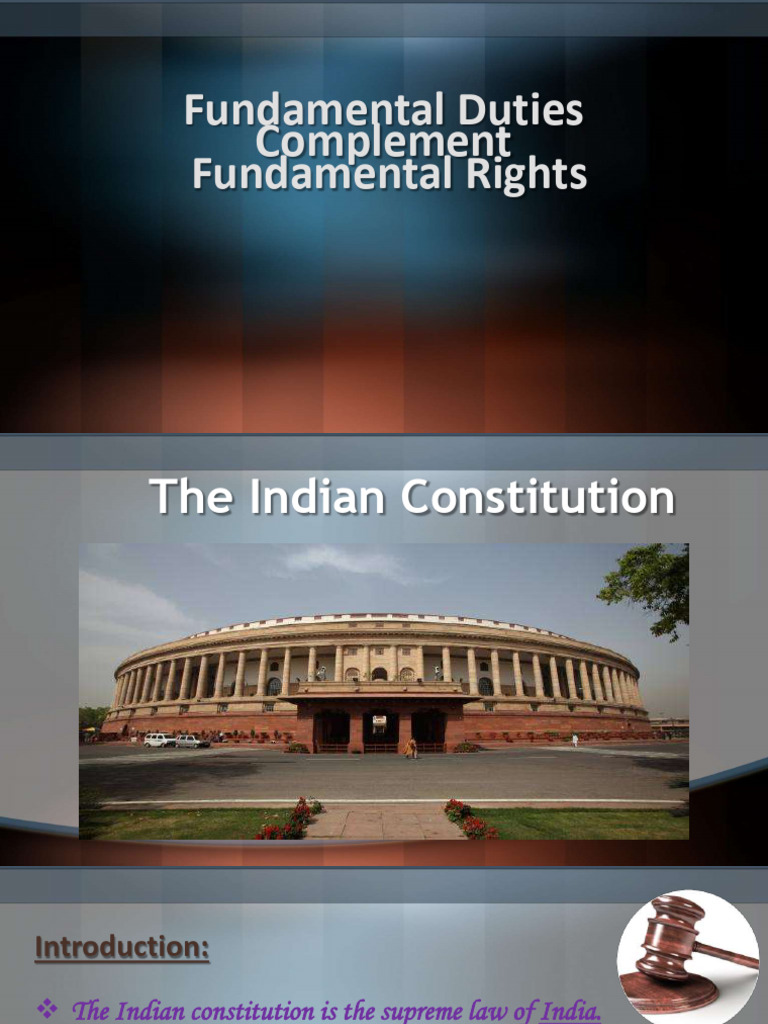 Fundamental Duties Complement Fundamental Rights | PDF | Political ...