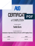 Certification Introduction To Open Source Software & Overview On OSS Compliance Process SKandekar