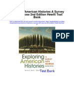 Instant download Exploring American Histories a Survey With Sources 2nd Edition Hewitt Test Bank pdf full chapter