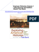 Instant Download Exploring American Histories Volume 1 A Survey With Sources 2nd Edition Hewitt Test Bank PDF Full Chapter
