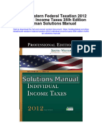 Instant Download South Western Federal Taxation 2012 Individual Income Taxes 35th Edition Hoffman Solutions Manual PDF Full Chapter