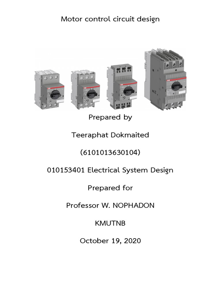 Motor Control Circuit Design Circuit Diagram