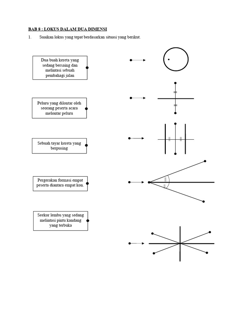 Bab 8: Lokus Dalam Dua Dimensi | PDF