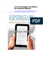 Instant Download Contract Law For Paralegals 2nd Edition Reed Solutions Manual PDF Full Chapter