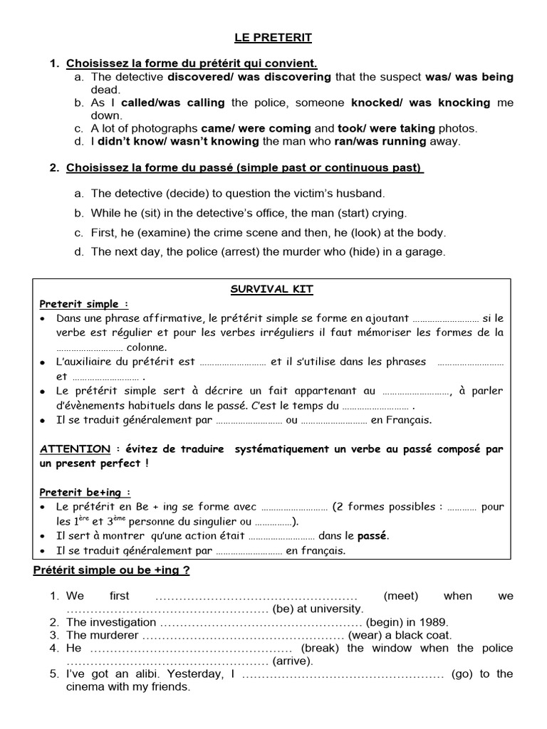 Preterit | PDF