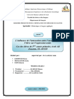 Linfluence de Linteraction Sur Orale V Finale