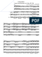 Vivaldi CONCERTO Für Viola D Amore Und Streicher in A-Dur RV 386 Solopart Im Violinschl Okt Höher - Score and Parts