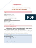 Analiza Statistică A Distribuţiilor de Frecvenţe. Indicatorii Variaţiei Şi Asimetriei