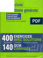 610.523 Exercices de Chimie Générale 400 Exercices Avec Solution140 QCM Corrigé