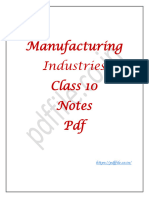 Manufacturing Industries Notes PDF