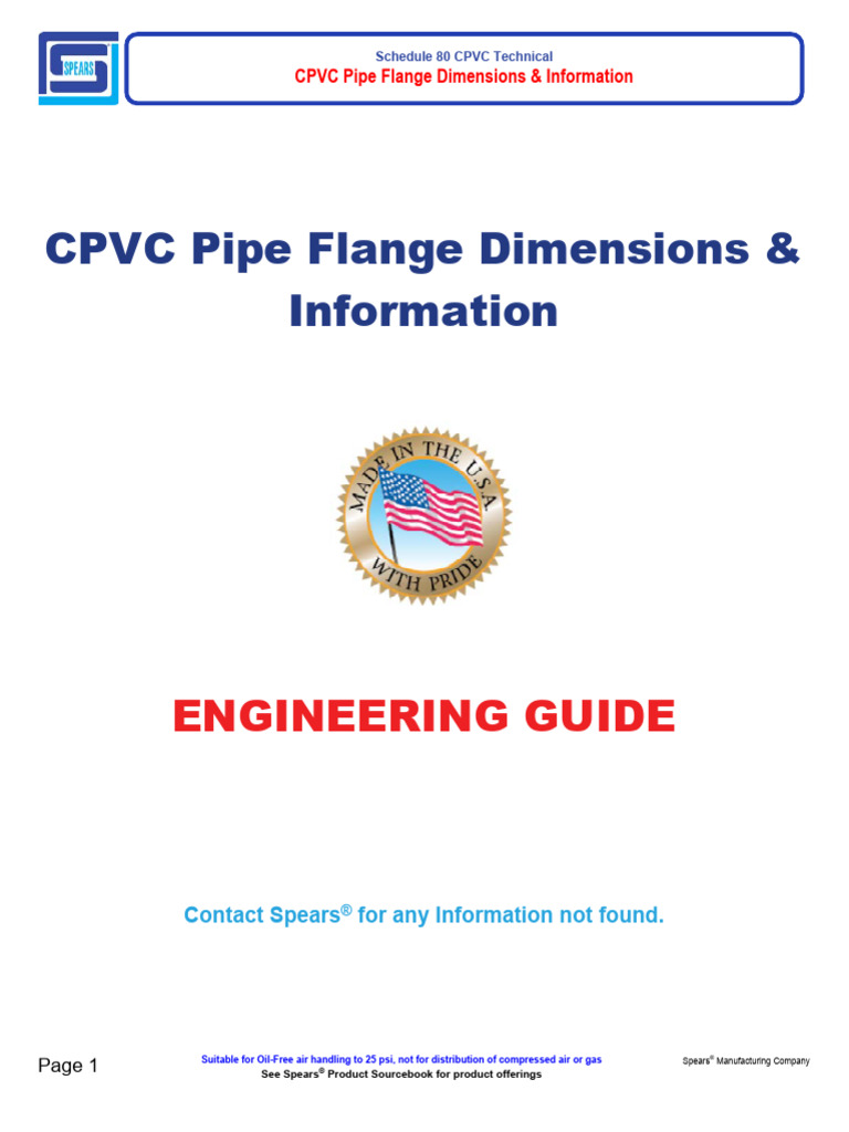CPVC Pipe & Flange Specification PDF