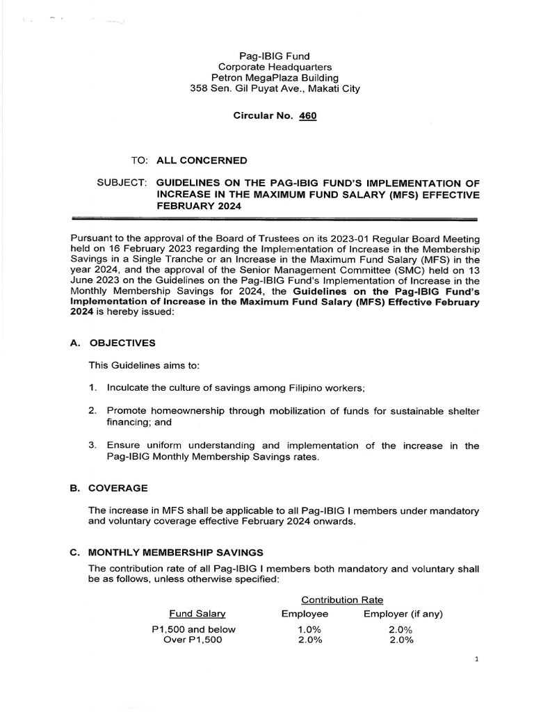 Guidelines On The Implementation of Increase in The Maximum Fund Salary