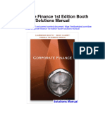 Instant Download Corporate Finance 1st Edition Booth Solutions Manual PDF Full Chapter