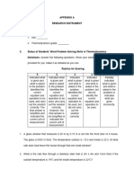 APPENDIX A Questionnaire For Conduct A Study