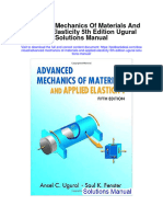 Instant Download Advanced Mechanics of Materials and Applied Elasticity 5th Edition Ugural Solutions Manual PDF Full Chapter