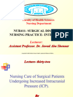 Nursing Care of Surgical Patients Undergoing Increased Intracranial Pressure (ICP) .