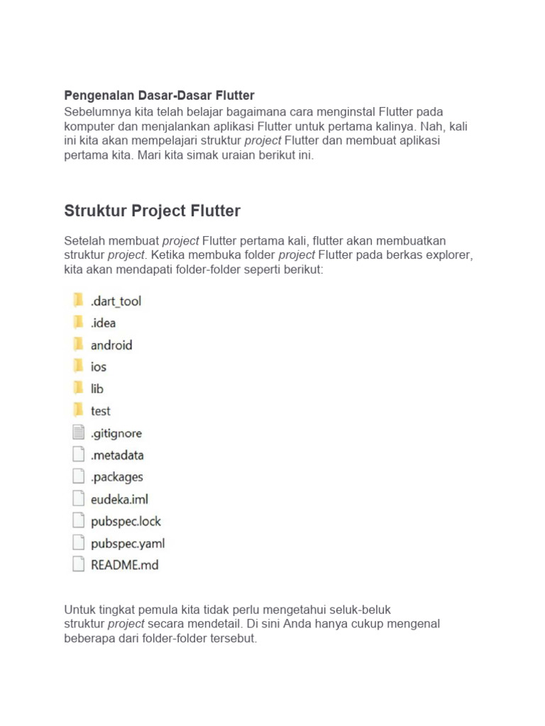 Pengenalan Dasar Flutter | PDF | Seni | Komputer