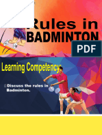 Q2 PPT PE7 Module 2 Rules in Badminton