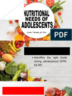 Q2 PPT HEALTH7 Module1 Nutritional Needs of Adolescents