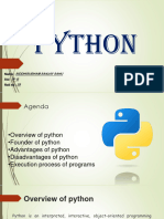 Introduction To PYTHON