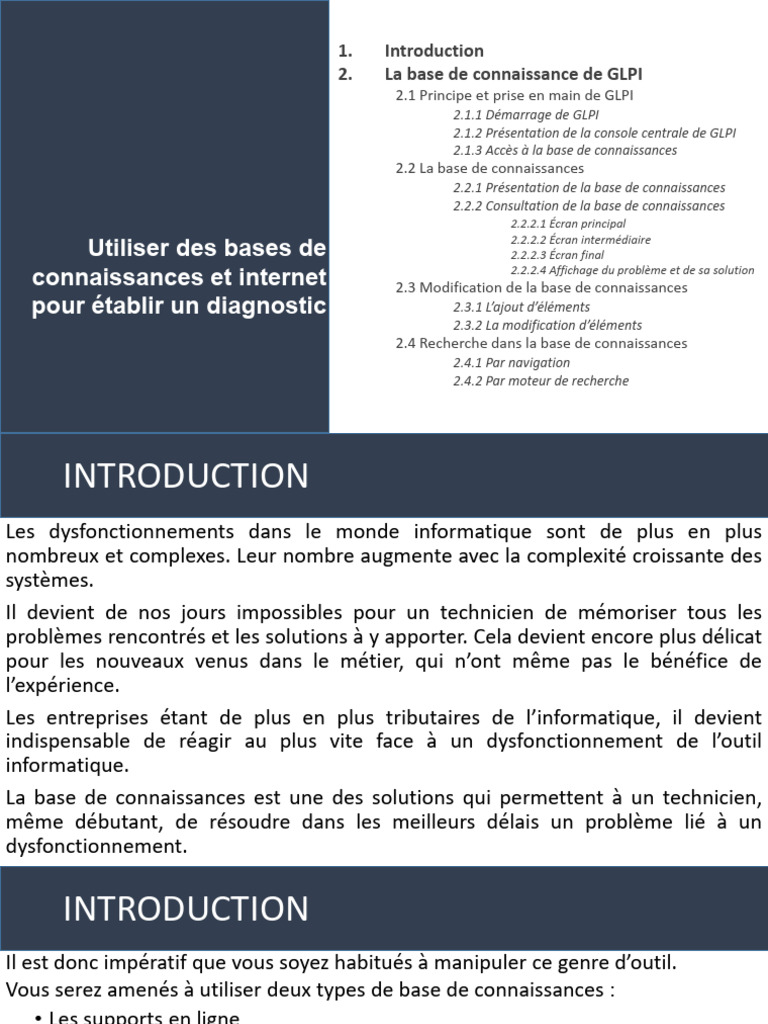 Base de connaissance GLPI : Guide pratique | PDF | Internet | Internet ...