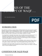 Analysis of The Concept of Waqf Mus