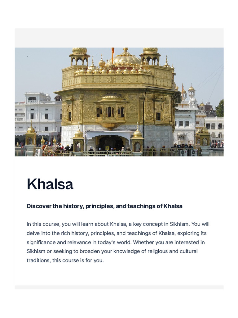 Khalsa | PDF | Monotheistic Religions | Punjab