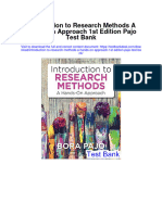 Instant Download Introduction To Research Methods A Hands On Approach 1st Edition Pajo Test Bank PDF Full Chapter