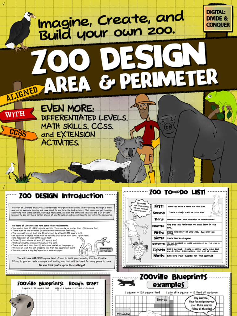Zoo Project: Area & Perimeter Guide | PDF | Zoo