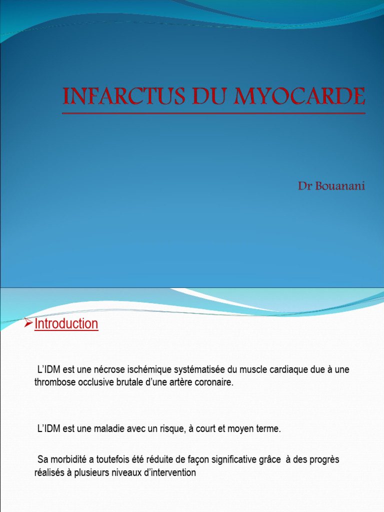 Infarctus du Myocarde : Diagnostic et Traitement | PDF | Infarctus du ...
