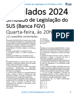 Simulados 2024 - Legislação Do SUS (Banca FGV)