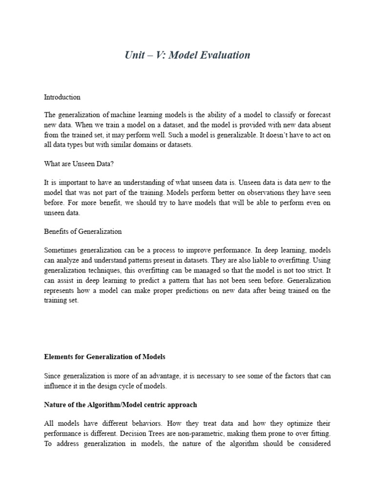 Data Science Unit 5 Pdf Type I And Type Ii Errors Cross