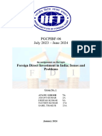 IIFT (PGCPIBF - Batch 6) IEBE FDI Issues and Problems in India Group 1 2024