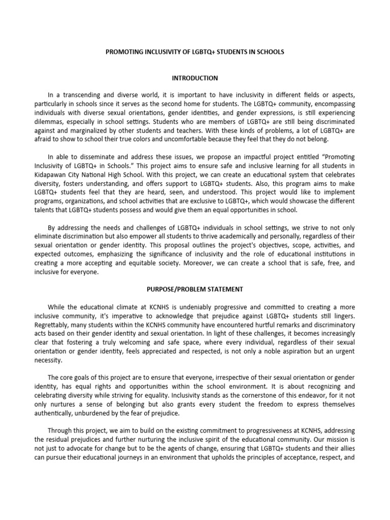 Promoting Inclusivity of LGBTQ | PDF | LGBTQIA+ Studies | Lgbt
