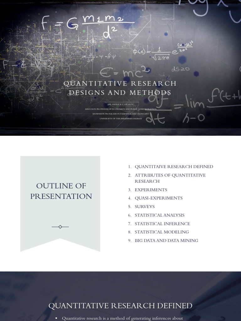 Quantitative Research Designs and Methods | PDF | Statistics ...