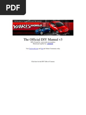Vios/Yaris '07 DIY Manual
