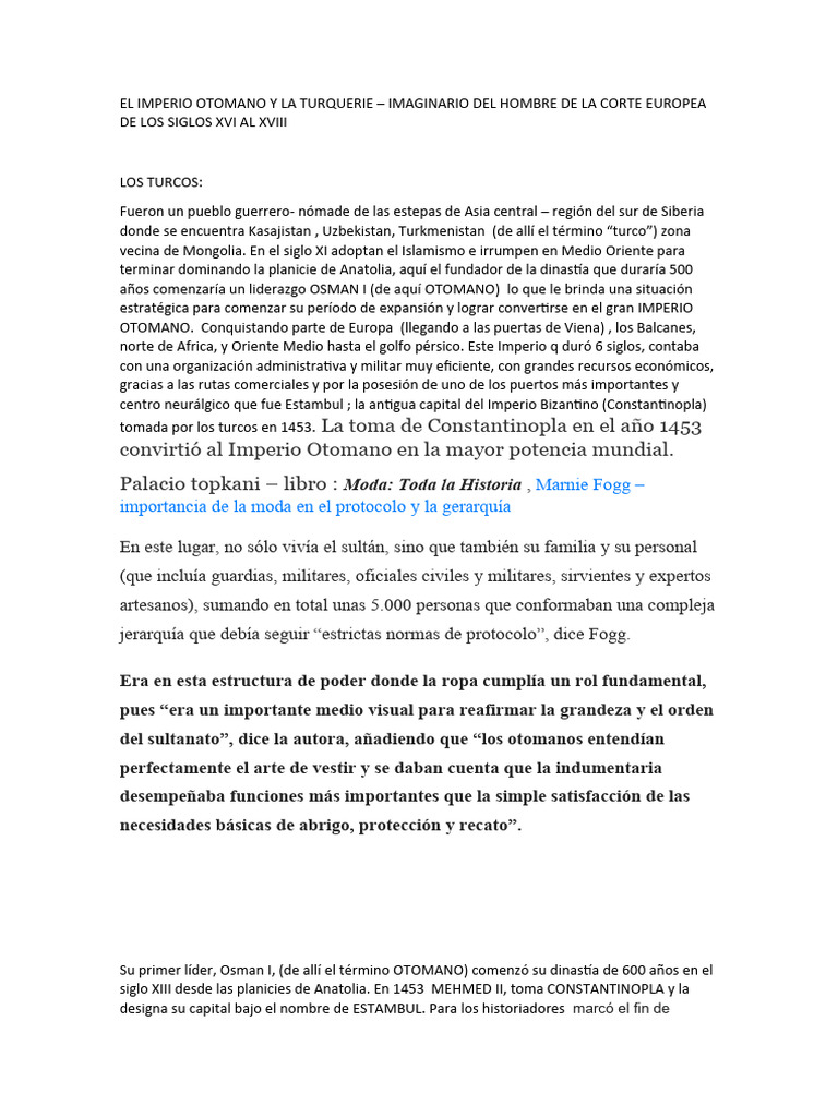 El Imperio Otomano y La Turquerie | PDF | imperio Otomano | imperio ...