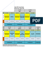 Weekly HSE Training Schedule Week Ending On 19th Jan. 2024