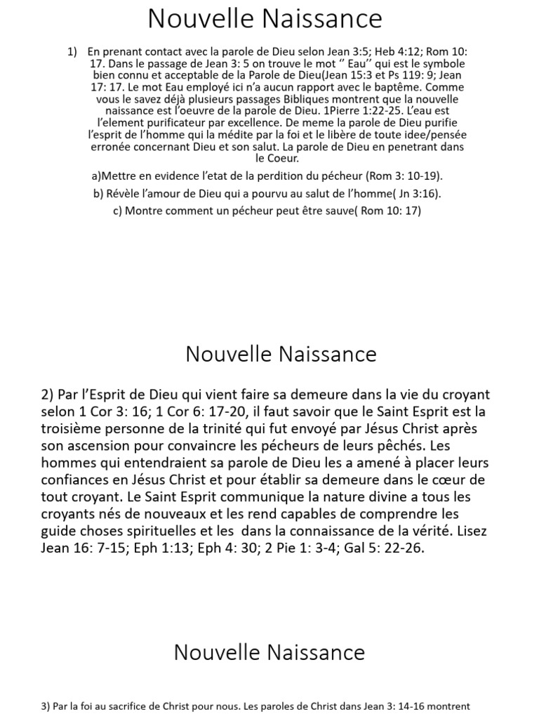 Comprendre la Nouvelle Naissance en Christ | PDF | Dieu | Saint-Esprit