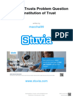 Stuvia 1238840 Equity and Trusts Problem Question Constitution of Trust