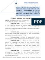 Decreto 276 de 1º de Setembro de 2020