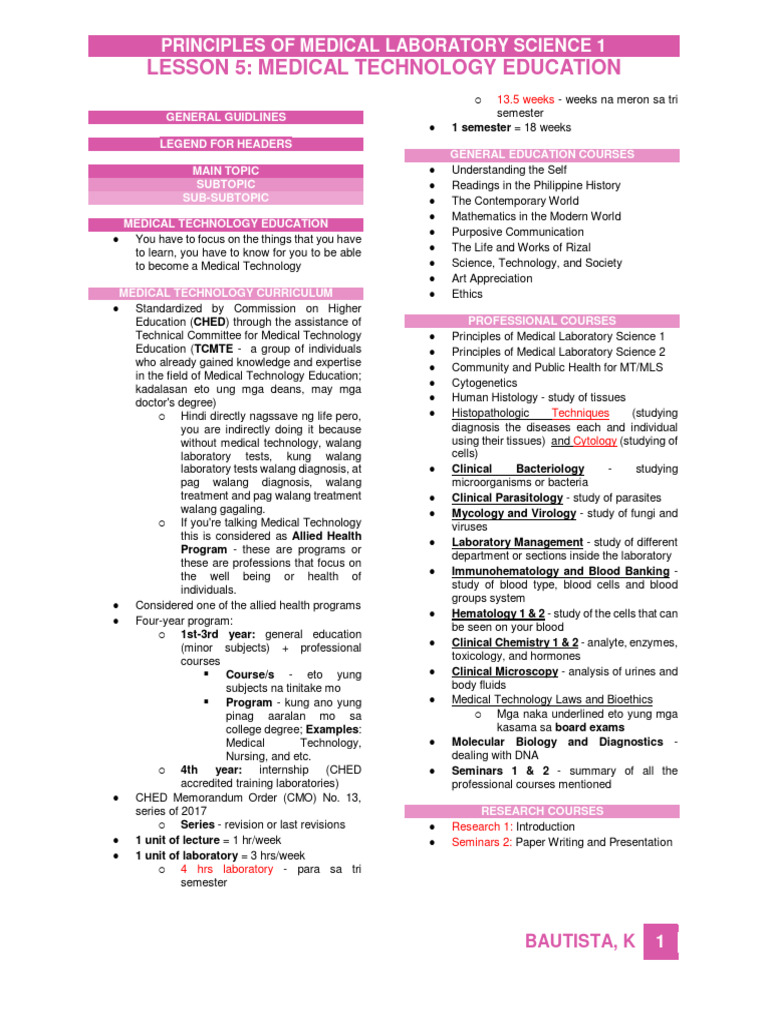 Medical Technology Education Overview | PDF | Health Care | Medicine
