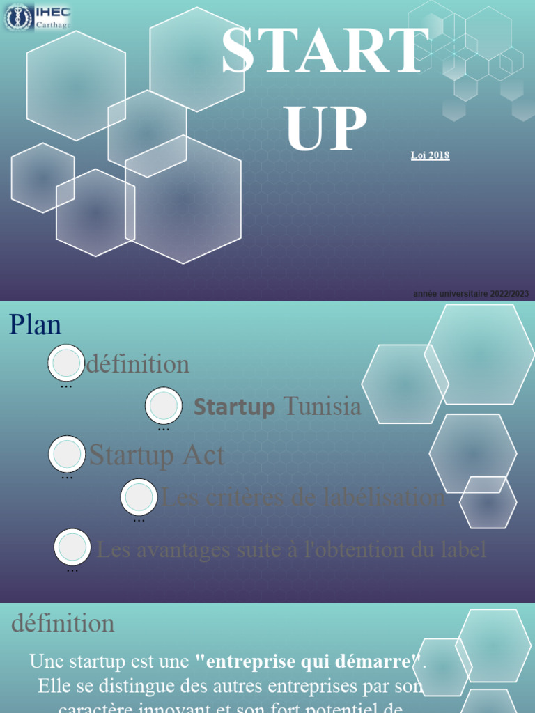 Startup Act en Tunisie : Guide complet | PDF | Start-up | Petites ...
