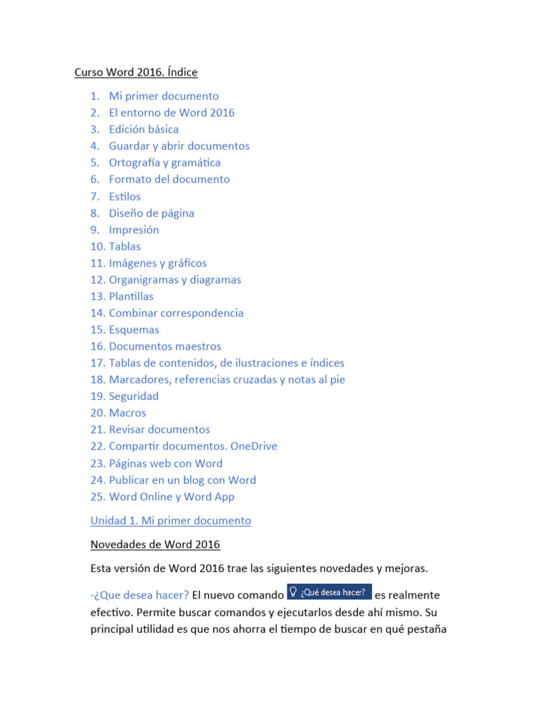 Curso Word 2016 | PDF