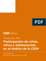 CIDH Resolución NNA D Participación 5-23
