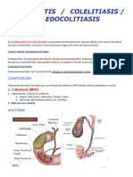 Colecisititis - Colelitiasis - Coledocolitiasis